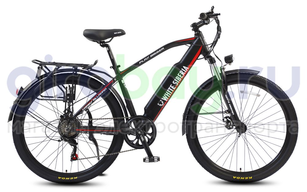 Электровелосипед WHITE SIBERIA CAMRY ALLROAD 500W 36V11A Black Sea (Черный матовый) фото  3 фото №4