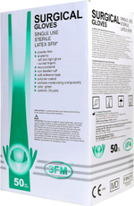 Перчатки хирургические стерильные латексные неопудренные SFM 50 пар