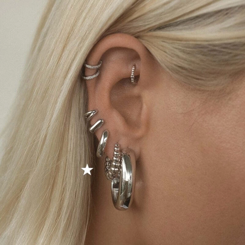 Серьги-кольца Мини Кармелла – Серебро