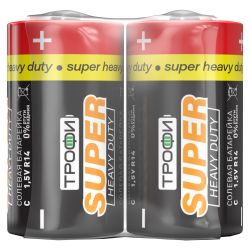 Батарейки Трофи R14-2S SUPER HEAVY DUTY Zinc | Трофи