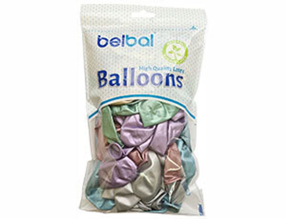 Шар (14"/36 см) Хром Glossy ассорти 50 шт.