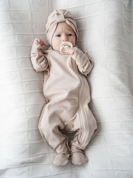 Слип с закрытой ножкой "Крем-брюле" 0+