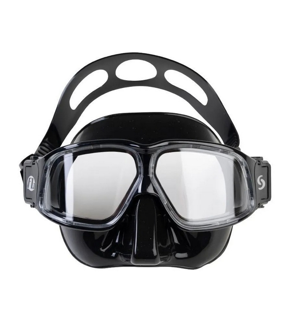 Маска для плавания Scorpena Apnea F1.1 черный силикон