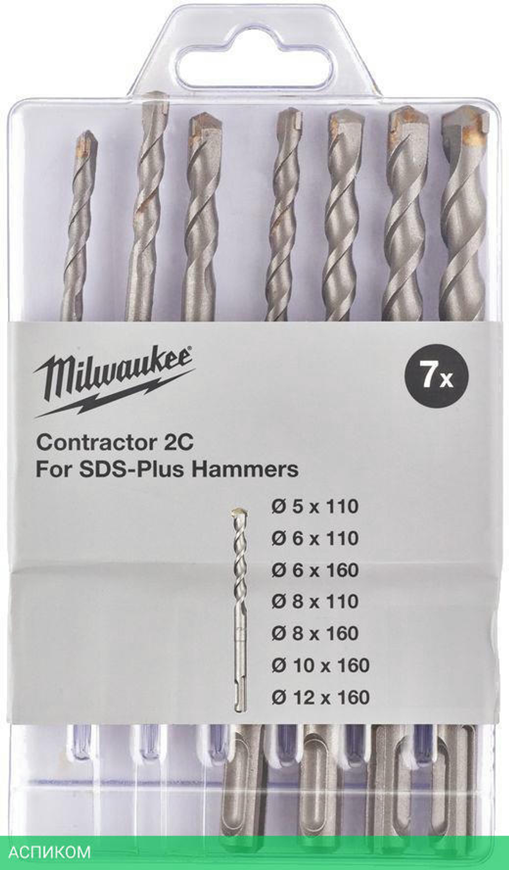 Набор буров Milwaukee Contractor SDS+ 7шт (4932471244)