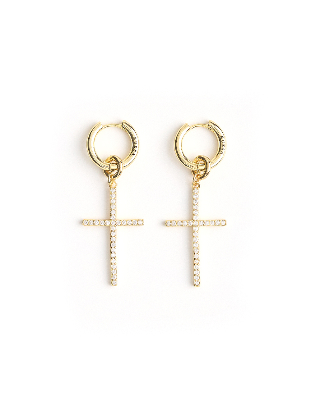 Серьги "Castle White" Gold