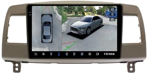 Магнитола для Toyota Mark II 110 2000-2004 (наверх, климат на ШГУ) - Teyes CC3-2K-360 монитор 9.5" 2K QLED на Android 10, Быстрая, CarPlay, 4G SIM-слот, 4 камеры в комплекте