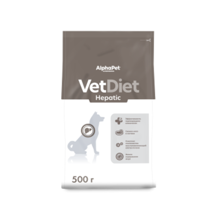 ALPHA PET Vet diet Hepatic Сухой корм для собак при заболеваниях печени 0,5 кг