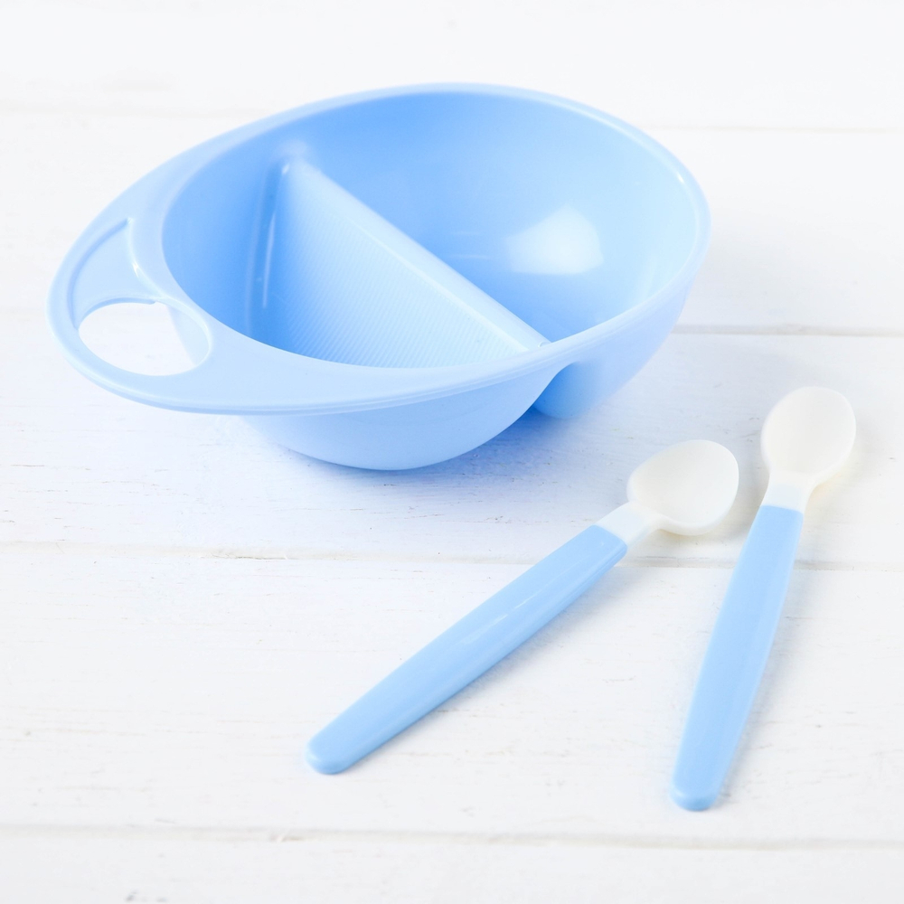 2352047 Набор посуды для кормления, 3 предмета: тарелка двухсекционная, ложки 2 шт., от 5 мес.,