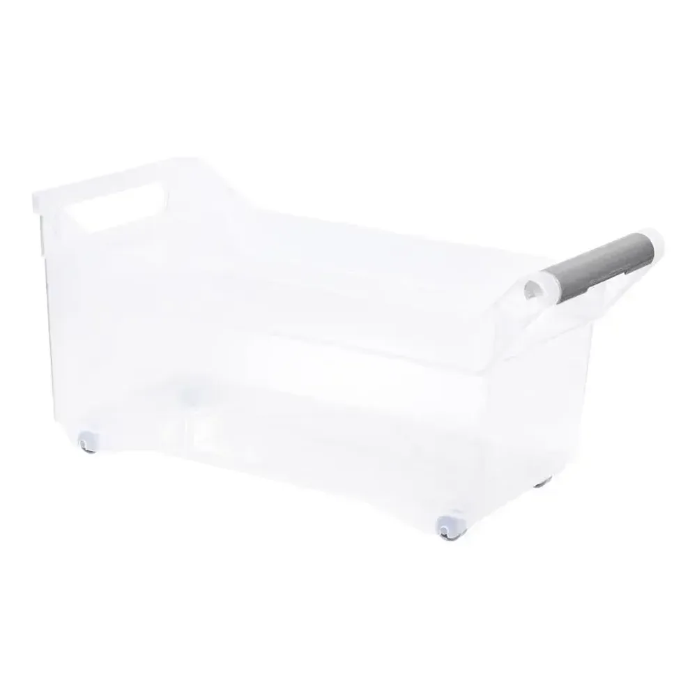 Органайзер с ручкой на колесах 7л прозрачный