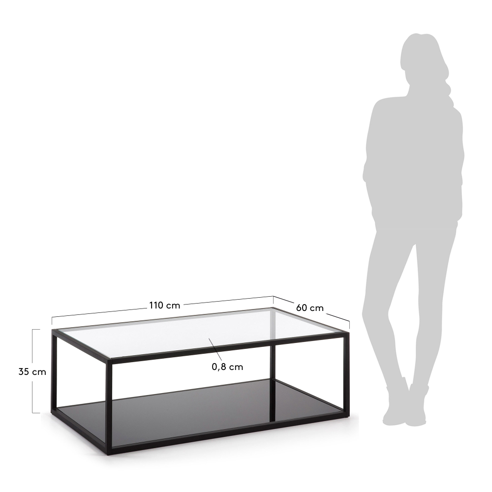 Журнальный столик La Forma (ex Julia Grup) Greenhill 110 x 60 см черный