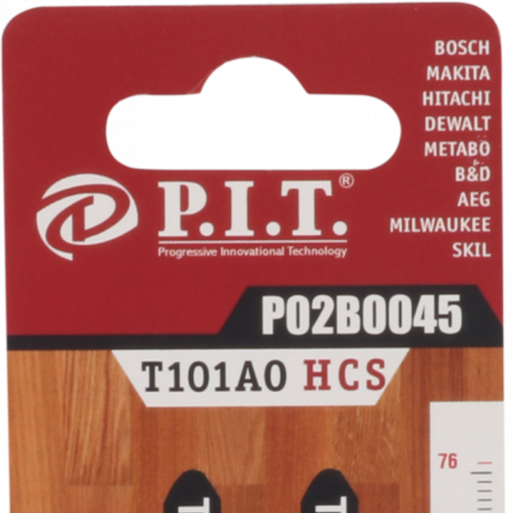 Пилки для лобзика P.I.T P02B0045, T101АО по ламинату 2шт в блистере 50мм