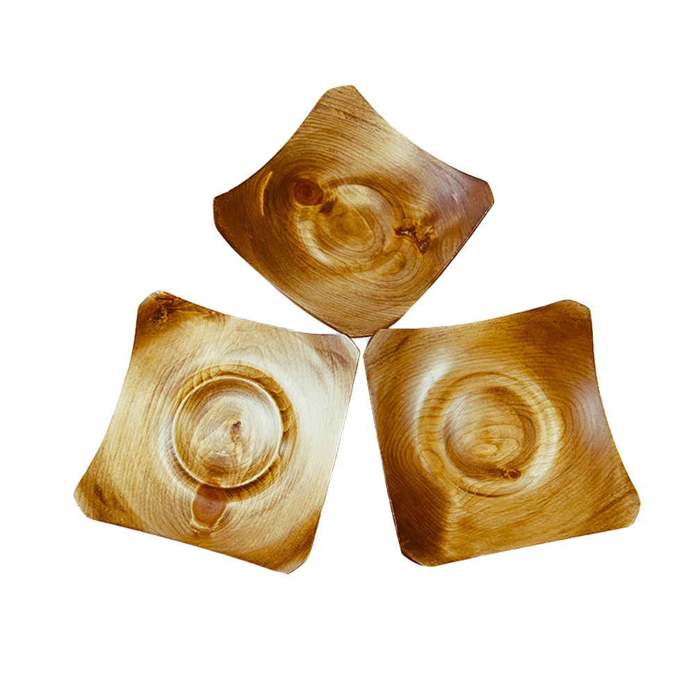 Набор квадратных деревянных чаш-конфетниц Art of Siberia из кедра 3 шт. TN19