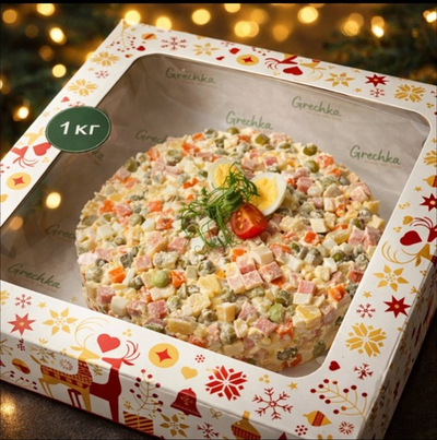 Салат оливье с ветчиной 1кг