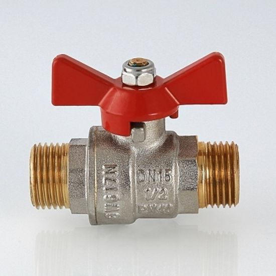 Кран шаровой Valtec Base 1/2" НР/НР ручка-бабочка (арт. VT.219.N.04)