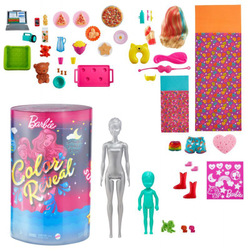 Color Reveal - пижамный набор Party Barbie Doll, Chelsea Doll, 3 животных + аксессуары GRK14