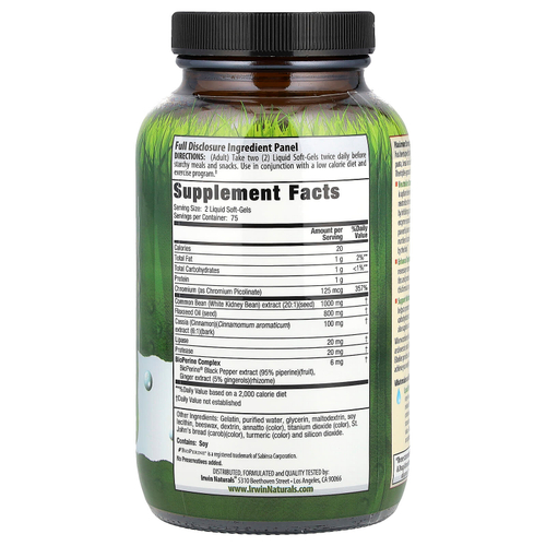 Irwin Naturals, Maximum Strength 3-in-1 Carb Blocker®, максимальная эффективность, 150 желатиновых капсул