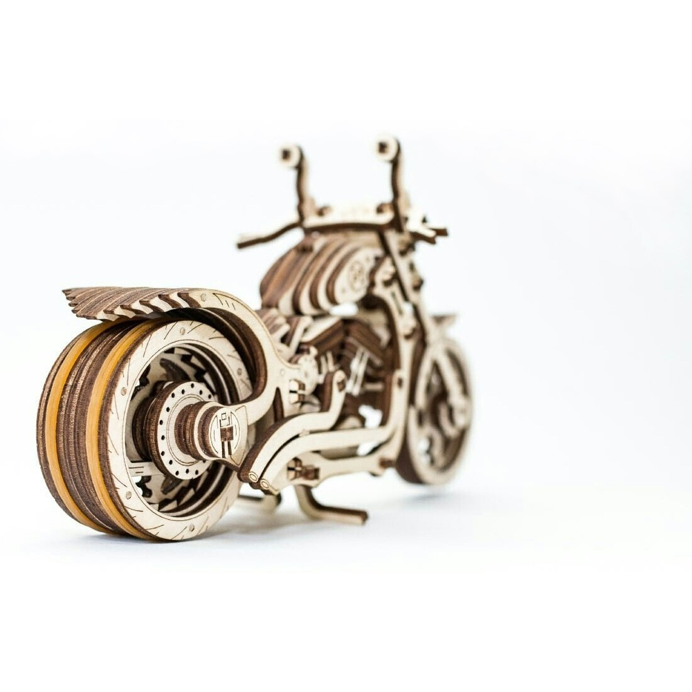 Мотоцикл Крузер (Cruiser) (EWA) - Деревянный конструктор, сборная модель, 3D пазл