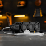 Шнур сетевой Energy Series, ПВС, 3 м, 3 x 1,5 мм, с неразборной вилкой, белый, Denzel