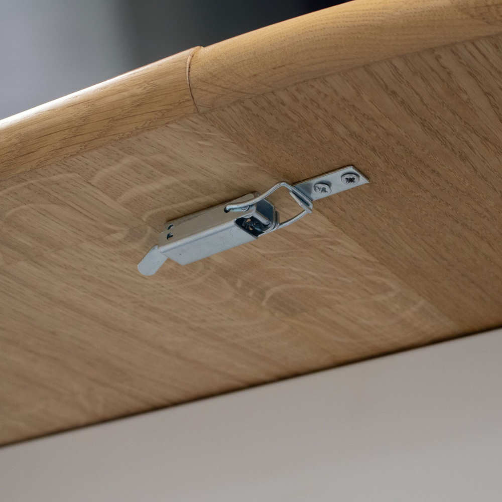 Стол раздвижной 120х60 см из массива сосны, ДСП и шпона дуба