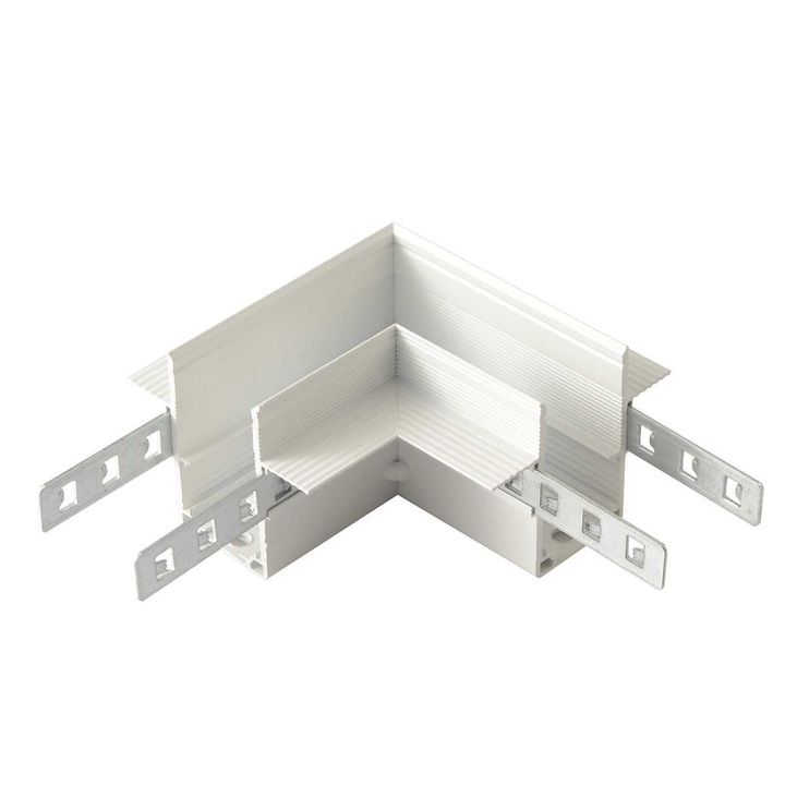 Соединитель для магнитного встраиваемого шинопровода для ГКЛ12,5 мм угловой Crystal Lux CLT 0.223 11 WH