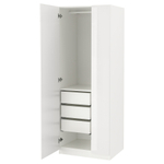 Распашной шкаф FARDAL PAX IKEA комбинация (двухсекционный) (белый)  100*45*260
