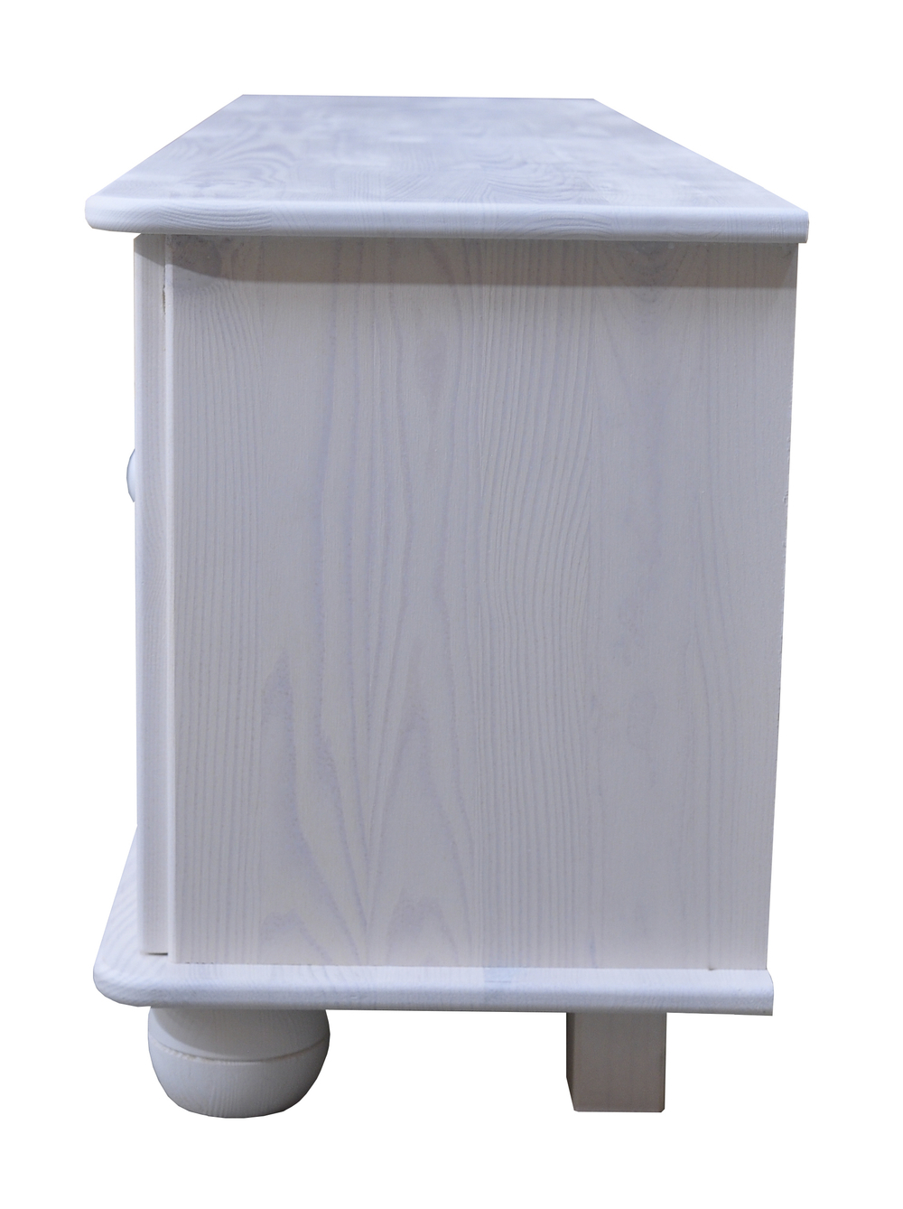 Тумба под телевизор, 115х29х40, Хаба, напольная, 2 двери, сосна, белый, Dipriz