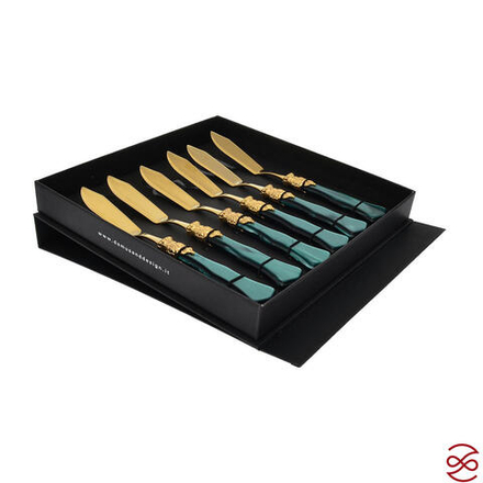Набор столовых ножей для рыбы domus ginevra gold (6 шт)