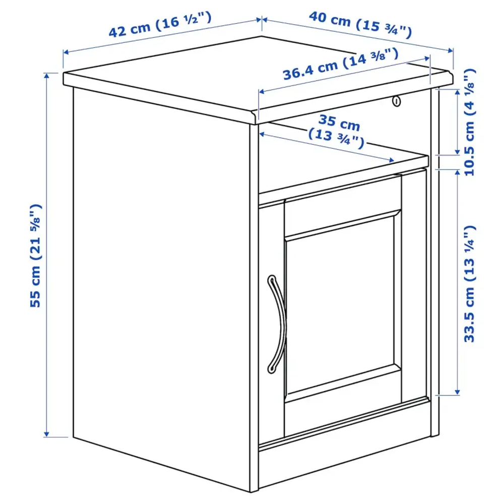 Комбинация мебели для спальни - IKEA SONGESAND, 200x140см, белый, СОНГЕСАНД ИКЕА