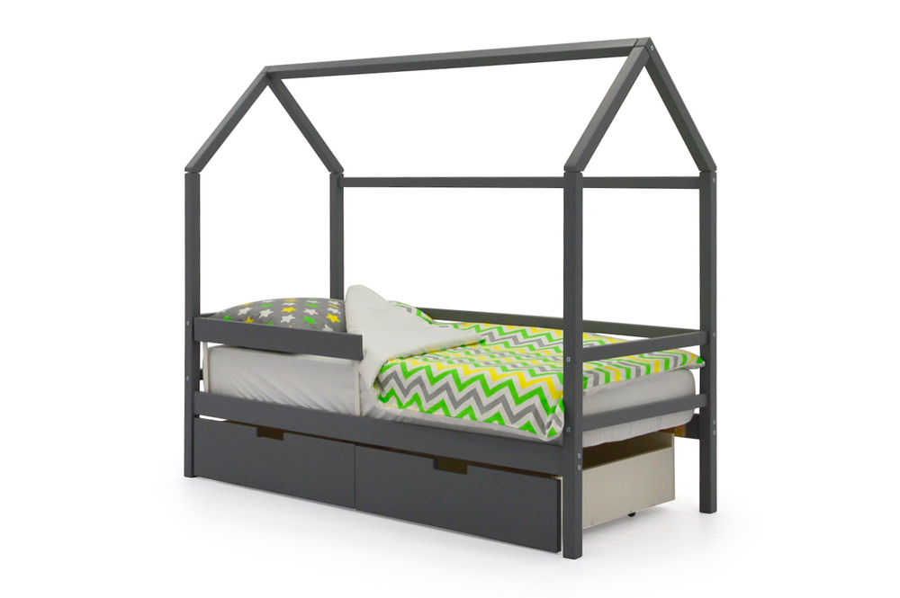 Детская кровать-домик Бельмарко Svogen графит