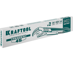 KRAFTOOL PANZER-4, №2, 1.5″, 440 мм, трубный ключ с изогнутыми губками (2735-15)
