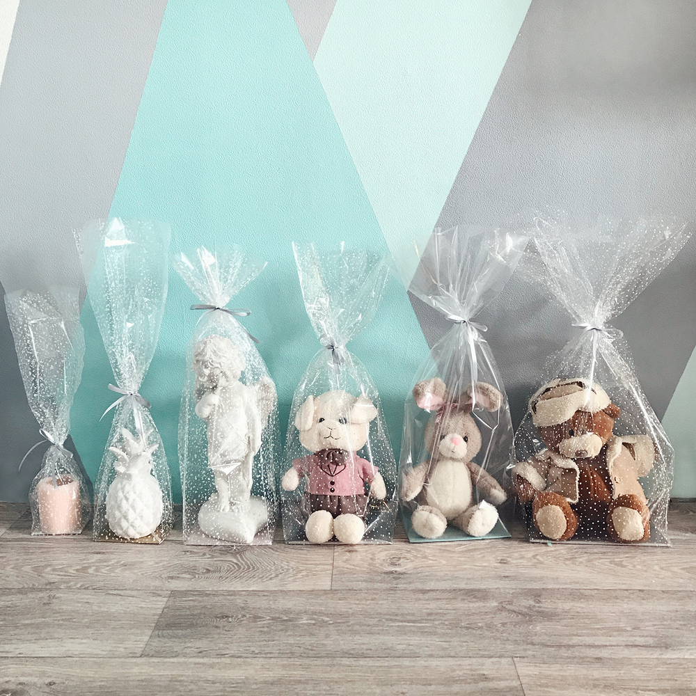 Прозрачный пакет с жестким дном, 11х17х60 см