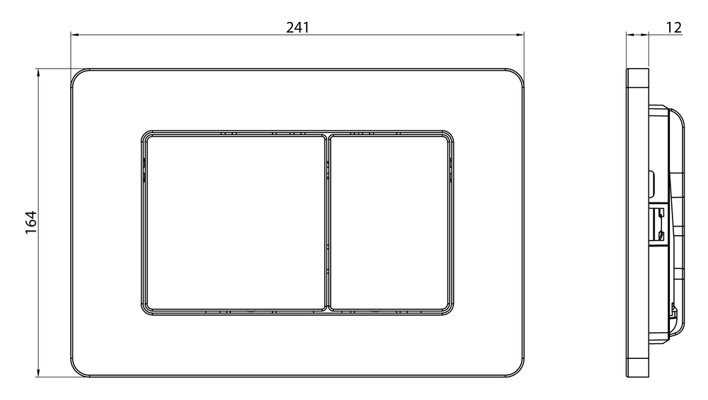 Клавиша для инсталляции CHARUS Robusto FP.310.MB.05, черный матовый