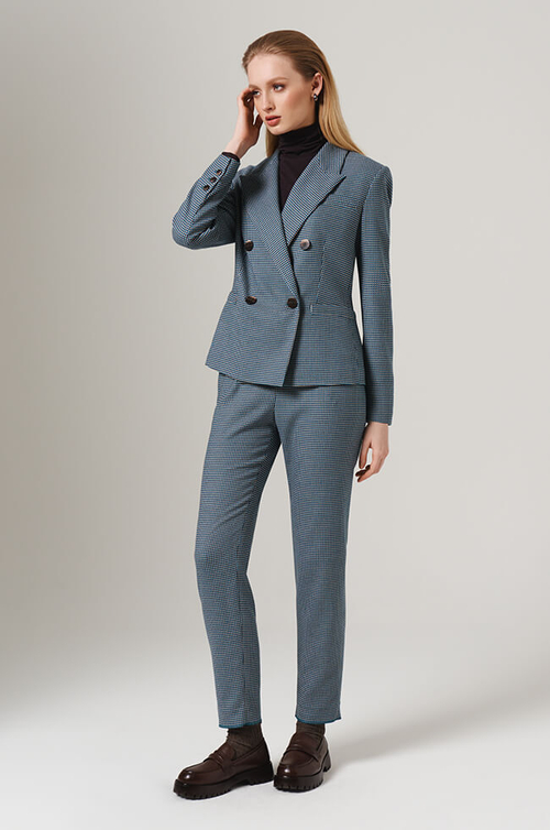 31101 Брюки женские (бирюзово-коричневый)