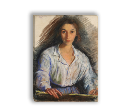 "Автопортрет", Серебрякова З. Е. картина для интерьера (репродукция)