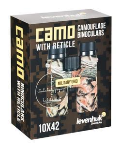 Бинокль Levenhuk Camo Grass 10x42 с сеткой - Упаковка