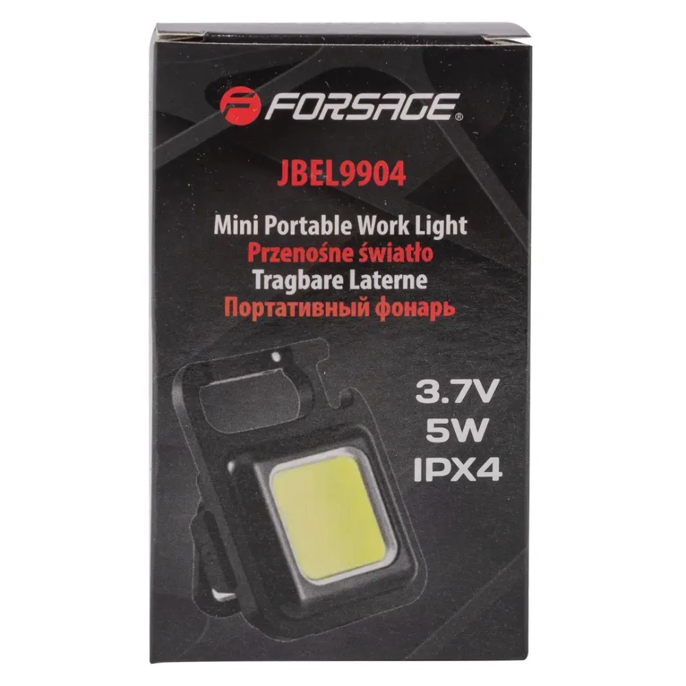Фонарь портативный (4 режима освещения, 3.7V, 5W, IPX4) Forsage F-JBEL9904