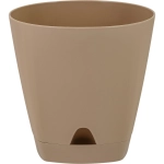 Горшок для цветов пластиковый 1,35л d-14см «Amsterdam» с прикорневым поливом, молочный шоколад