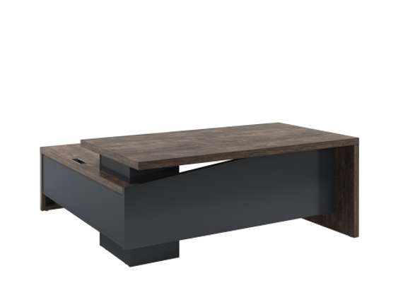 Стол правый 1800х2000х750 с опорной тумбой и блоком розеток T-18R.1000-02