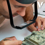 Складная лупа с подставкой Foldable LED Magnifier (with inbuilt stand)