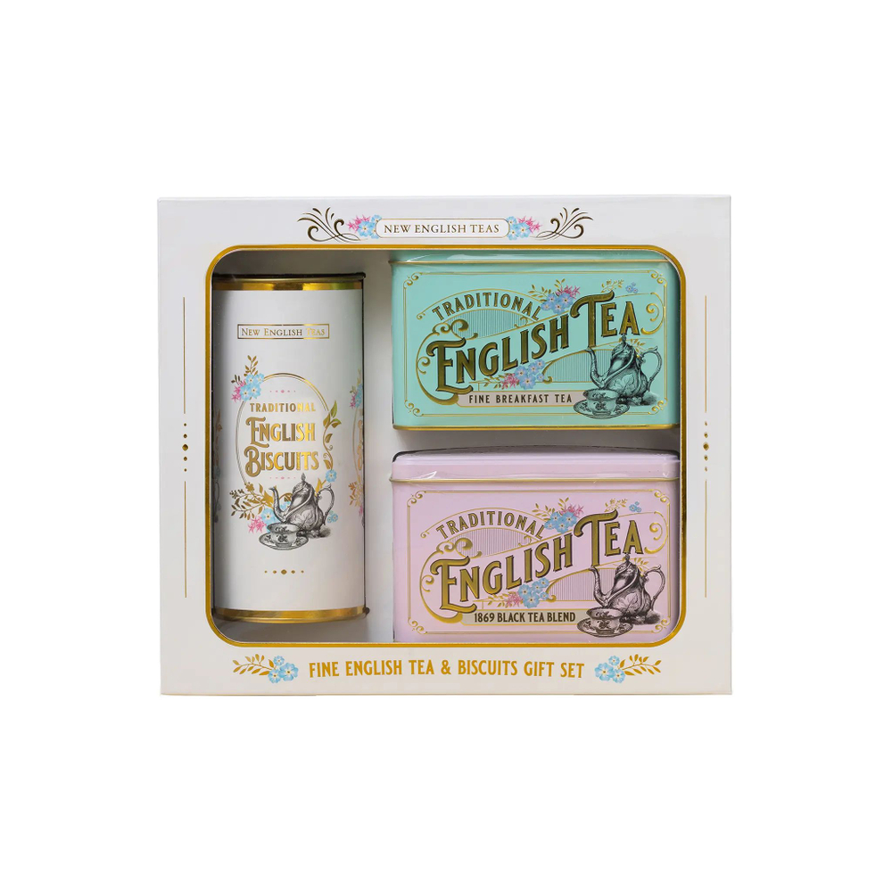 New English Teas Набор чая в пакетиках Vintage Victorian Tea & Biscuits Gift Set 80шт