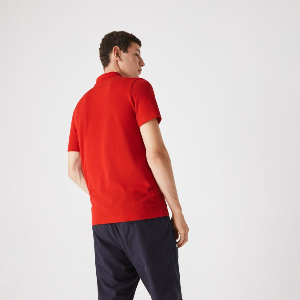 Мужское поло теннисное Lacoste SPORT Cotton Blend Ottoman Polo Shirt - red