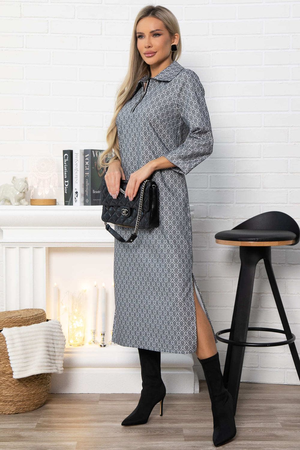 Платье Лоуренс НЬЮ (темно-серое) П14877-18М LT Collection