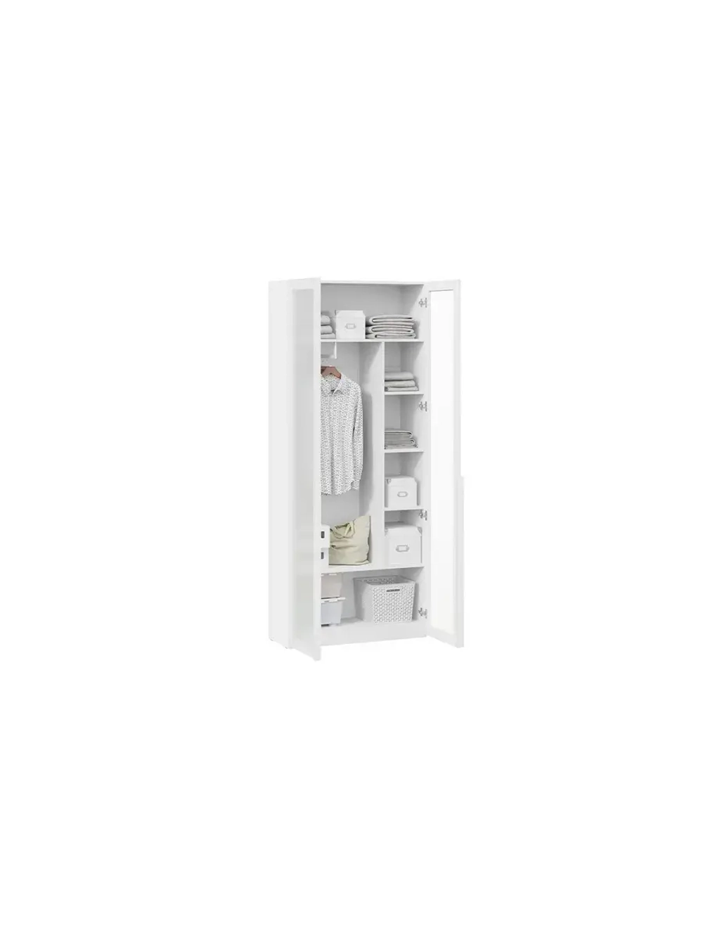 Прихожая с зеркалом Яблоня Беллуно жемчуг 170х37х217