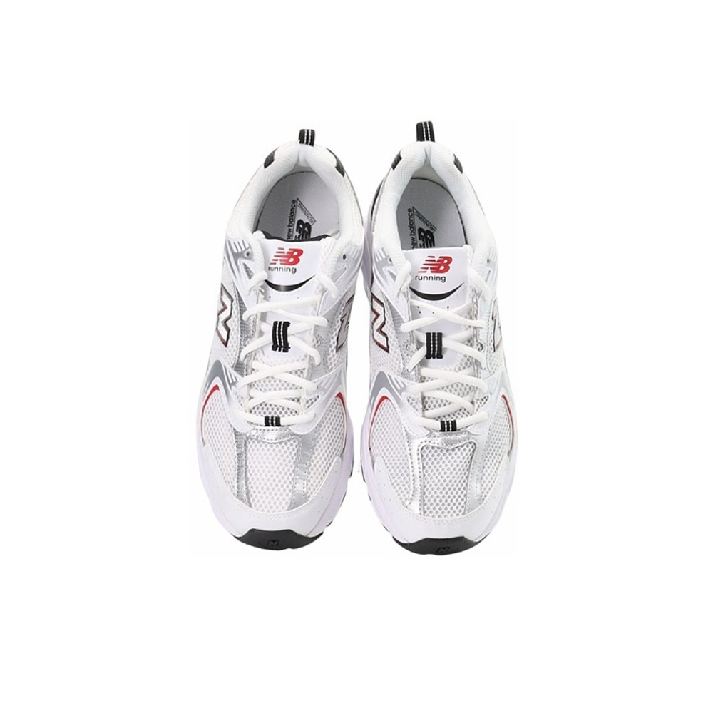 New Balance 530v2 White Silver Red