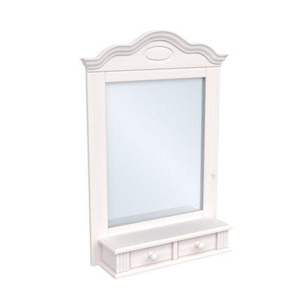 Зеркало Синди белый воск