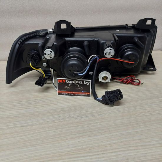 Передние фары Bmw 3 E36 angel eyes black