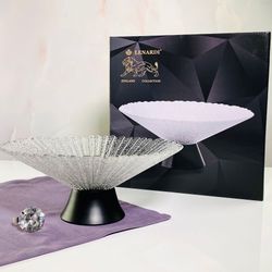 Lenardi 200-112 Фруктовница 34см на ножке в под.уп.(х6)Стекло