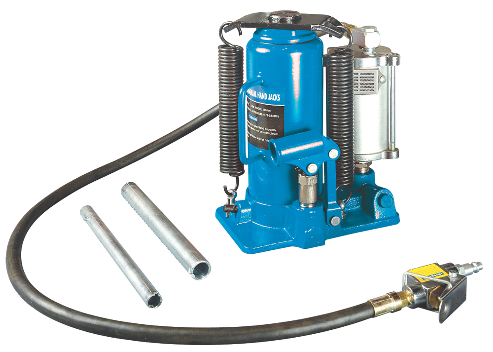 Бутылочный домкрат пневмогидравлический на 12 тонн, SD2001, синий, СТАНКОИМПОРТ