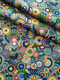 Ткань бязь плательная, рис. "Калейдоскоп", ширина 150 см, арт. 351