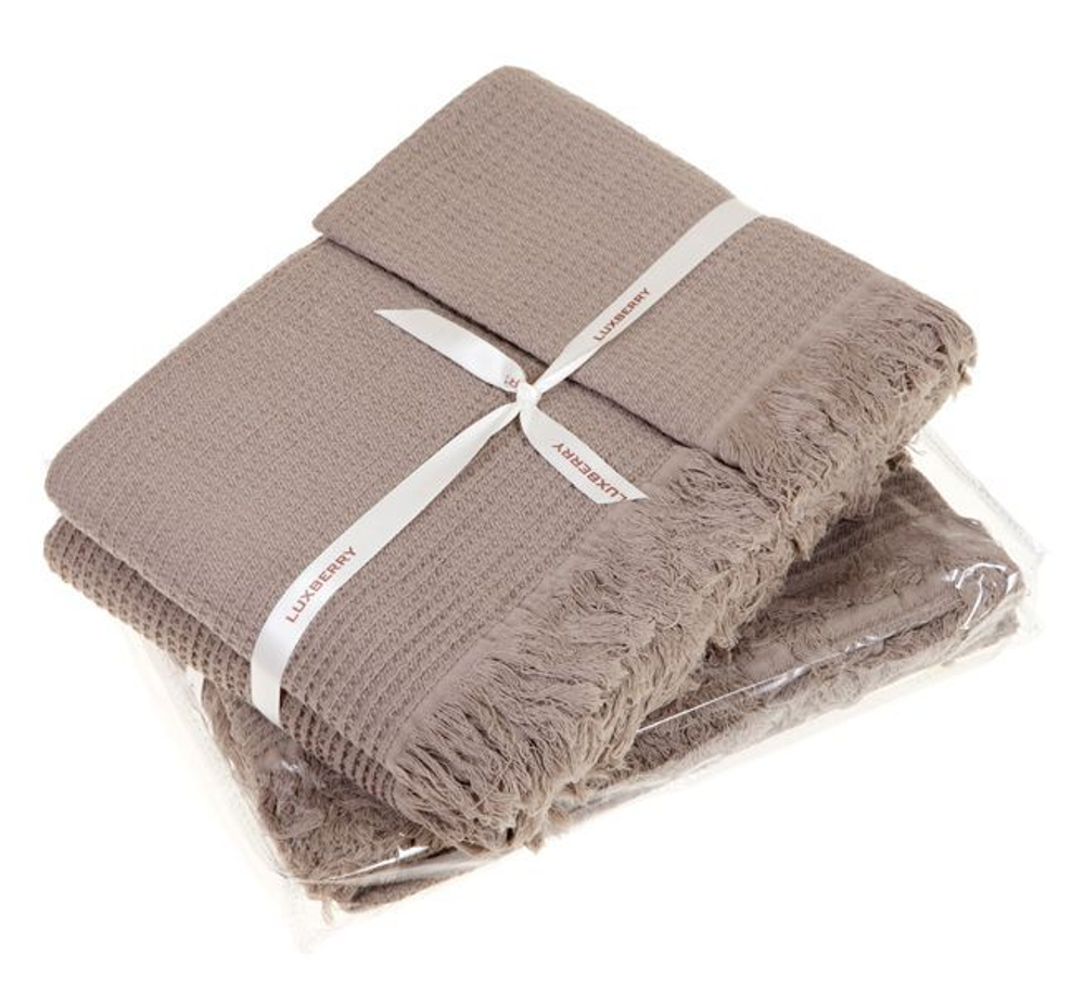 Набор полотенец 3 шт Luxberry Macaroni умбра Португалия